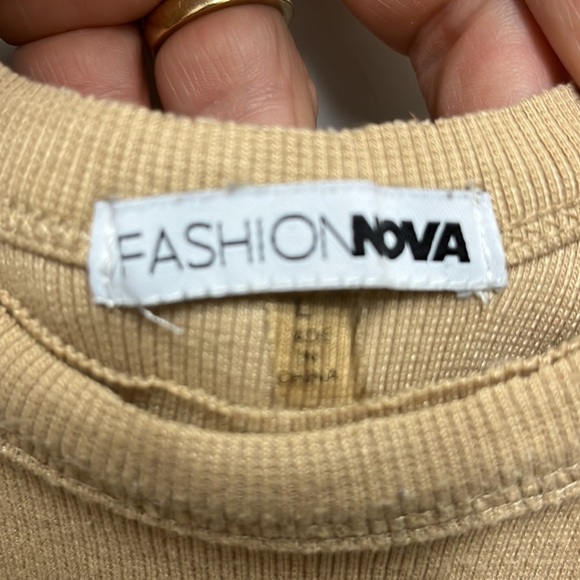 One Fly Outfit - Sand Ribbed Tankdress with Velour Bomber - Large - Picture 3 of 6